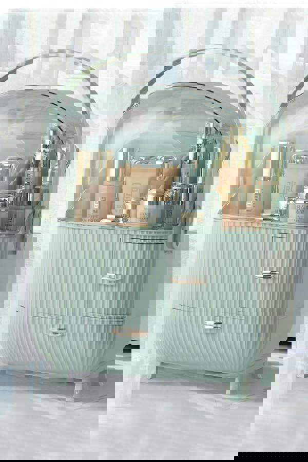 Living and Home Multi-Function Make Up Case Dustproof Cosmetic Storage Box, Skin Care Products Jewellery Bedroom Organiser Finishing Box