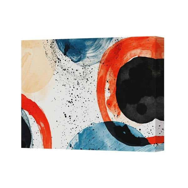Benjamin Tate Design Abstract Circle Splash Canvas Art Print Modern Wall Decor