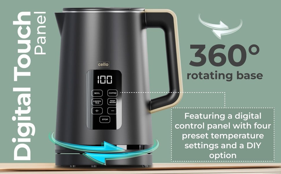 Cello Digital Kettle with Temperature Control