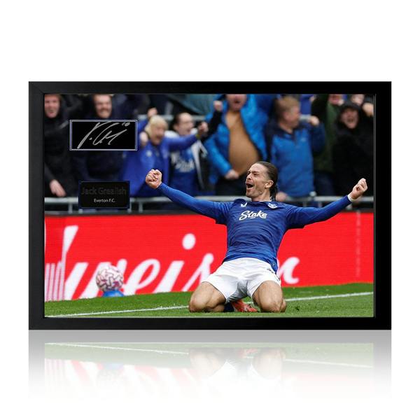Jack Grealish Signed Everton Plaque Iconic Frame.