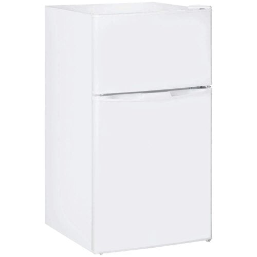 88L Under Counter Fridge Freezer, Small Refrigerator with 5-Setting, 3 Star Freezer Rating, White
