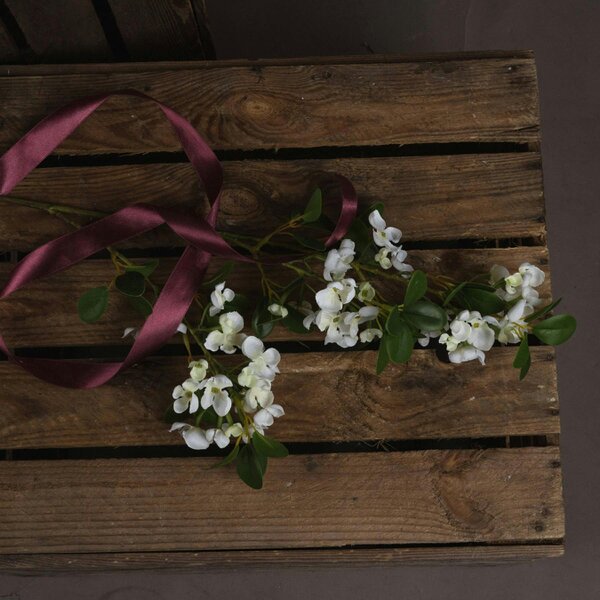 Wyld Haus Set of 3 Artificial Flowers White Spring Mock Orange Stems