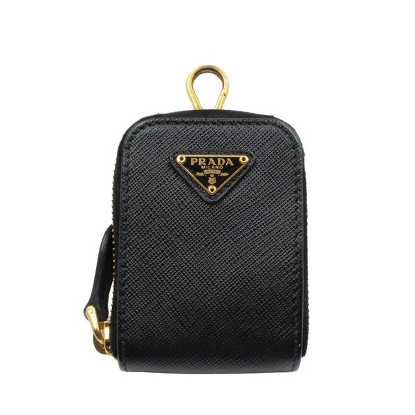Prada Saffiano leather mini pouch in black