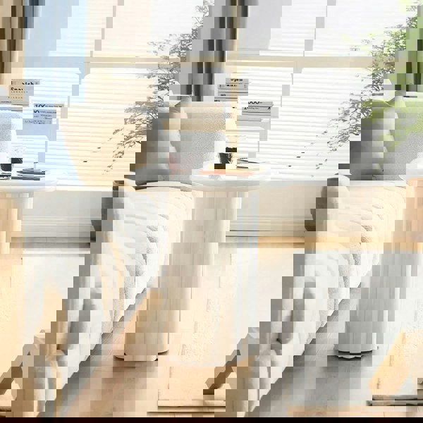 Derek Cylinder Side Table, White-Rit Concept-Rit Concept