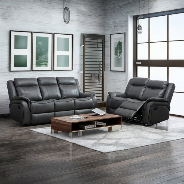 Furnishings For Less Hampshire Luxury Manual Reclining Sofa Suite