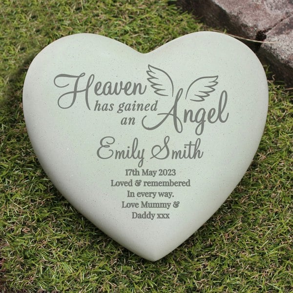 Personalised Memento Company Personalised Angel Heart Memorial