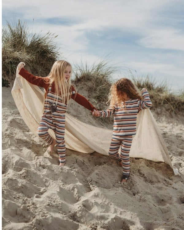 organic cotton Multicolour Retro Stripe Print Leggings - Image 3