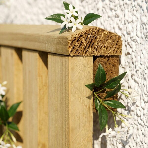Premier Garden Supplies Tuscany Fence Panel Topper Garden Trellis 6ft x 1-4ft Vertical Decorative Flat Top Fencing Wall-Mount Privacy Screen - Wood - 3, 4 or 5