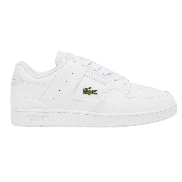 Lacoste Mens Court Cage Leather Trainers - White - 