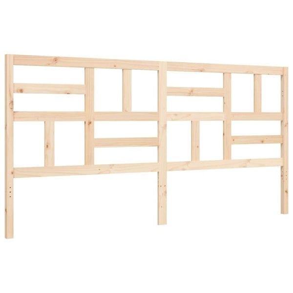 Berkfield Bed Frame with Headboard 200x200 cm Solid Wood