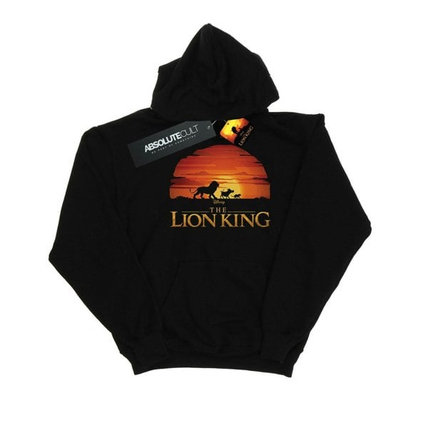 Disney Womens/Ladies The Lion King Movie Sunset Logo Hoodie - Black