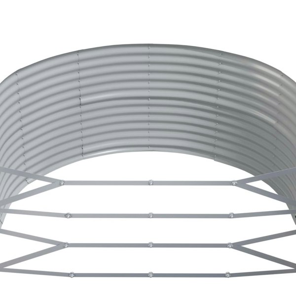 Berkfield Garden Raised Bed Grey 367x140x68 cm Powder-coated Steel