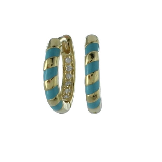 Reeves & Reeves Turquoise and Gold Striped Huggies