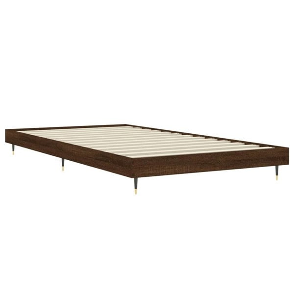 Berkfield Bed Frame Brown Oak 90x200 cm Engineered Wood