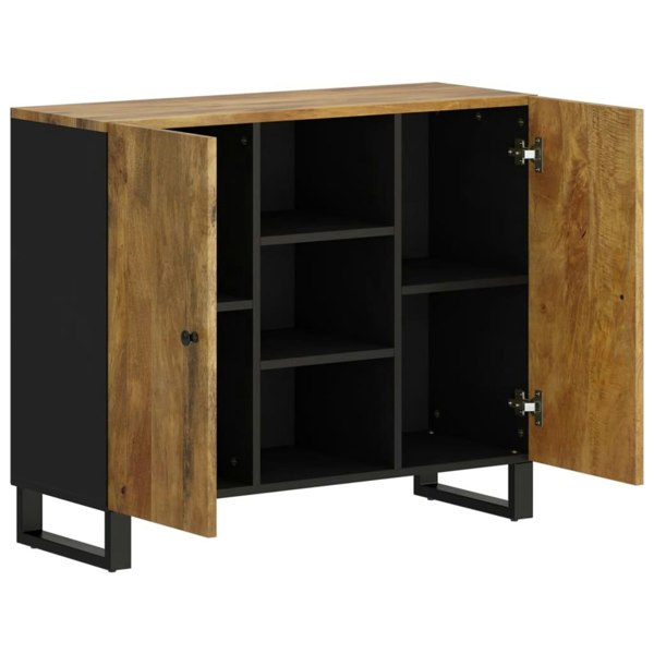 Berkfield Sideboard with 2 Doors 90x33x75 cm Solid Wood Mango