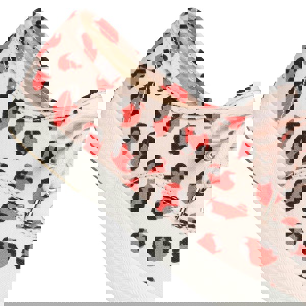 Keds Champion Women Leopard Rubber Outsole Pink/coral Canvas Shoes, Size 4