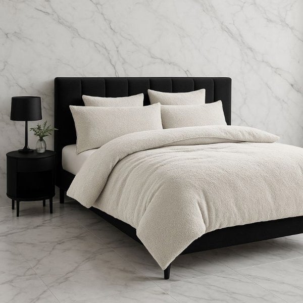 Snug City Teddy Bear Fleece Duvet Cover & Pillow Case Set