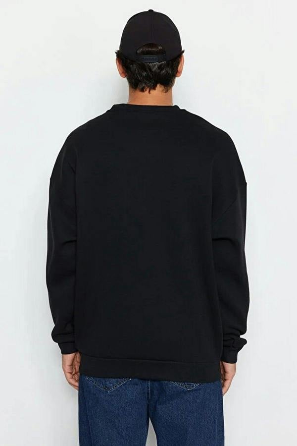 WOVCOR Crew Neck Animal Embroidered Men's Sweatshirt