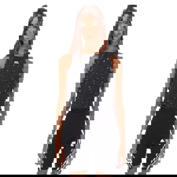 Adidas Womens/Ladies Essentials Animal Print Crop Top - Grey/Black