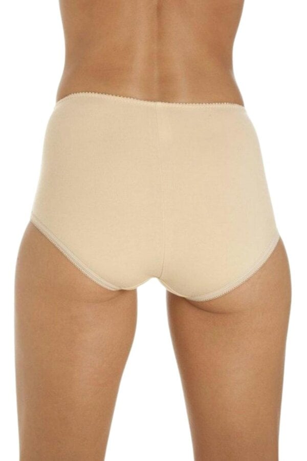 Camille Womens Classic Cotton 3 Pack Control Briefs White