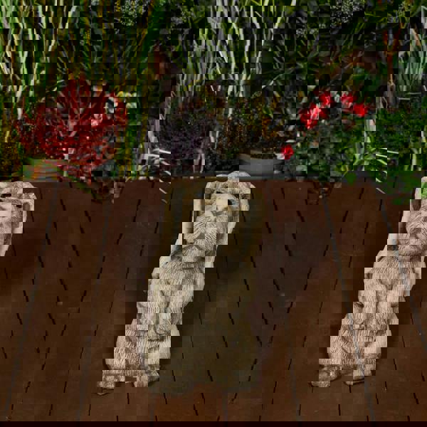 Cheeky Stone Cast Airedale Terrier Garden Statue