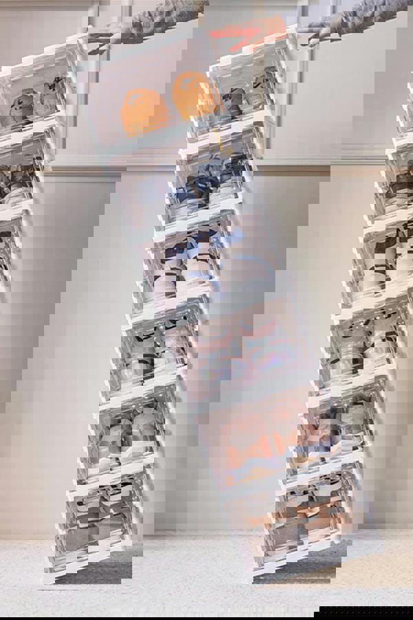 Living and Home 6-tier Shoe Organizer Storage Box Portable Folding Shoe Rack for Closet 25.7*34.7cm