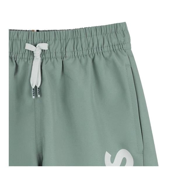 Hugo Childrens/Kids Logo Swim Shorts - Green Bay - 