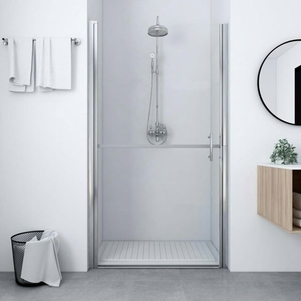 Berkfield Shower Door Tempered Glass 100x178 cm