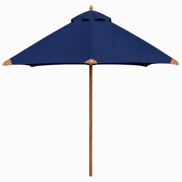 The Garden Marketplace 2m Premium Hardwood Garden Parasol Umbrella - Blue