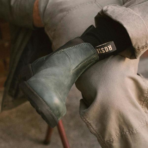 Rossi Boots Rossi 607 Booma Moss Olive Green Leather Chelsea Boots