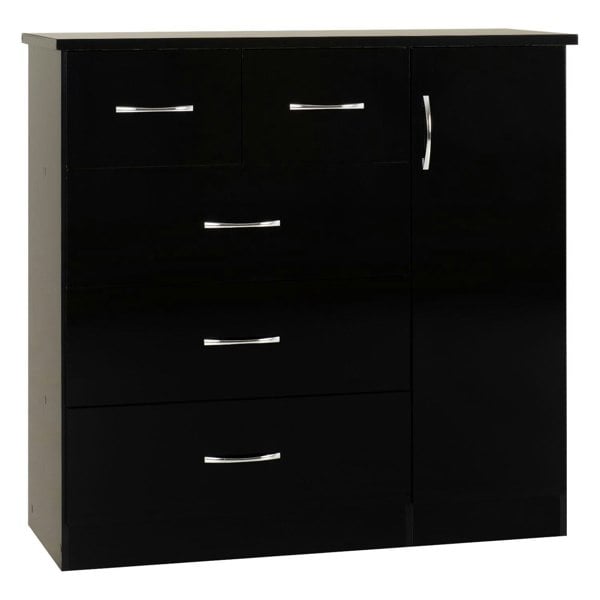 Seconique Nevada 5 Drawer Low Wardrobe