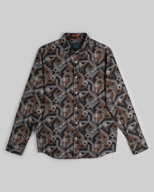 Steel & Jelly Limited Edition Slate Aztec Slim Fit Shirt