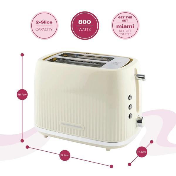 Hamilton Beach Miami Kettle & Toaster Set Sand - Hamilton Beach UK