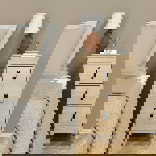 Furniture To Go Barcelona Bedside Table 3 Drawers in Jackson Hickory Oak