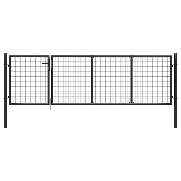 Berkfield Garden Gate Steel 350x75 cm Anthracite