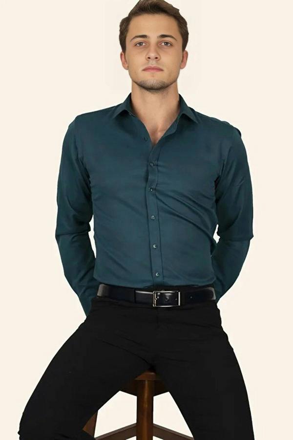 WOVCOR Button-Down Slim Fit Men’s Shirt