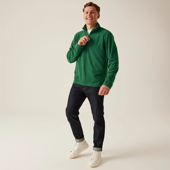 Regatta Mens Micro Zip Neck Fleece Top - Bottle Green