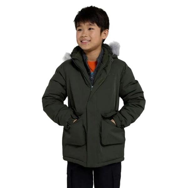 Mountain Warehouse Childrens/Kids Ranger Logo Water Resistant Jacket - Green - 