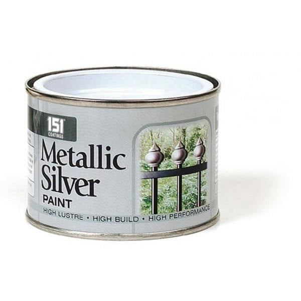 151 12X Metallic Silver Paint Tin 180ml