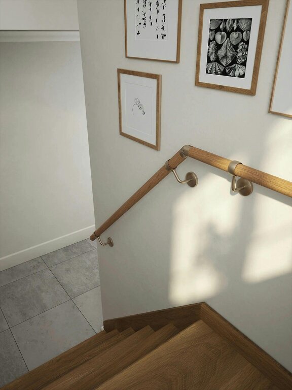 Handrails Direct Stoneleigh Red Oak Half Turn Handrail