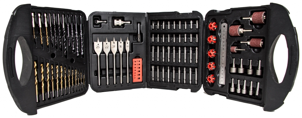 MYLEK 18V Cordless Drill Driver Li-Ion 2 Speed And 131 Piece Accessory Set