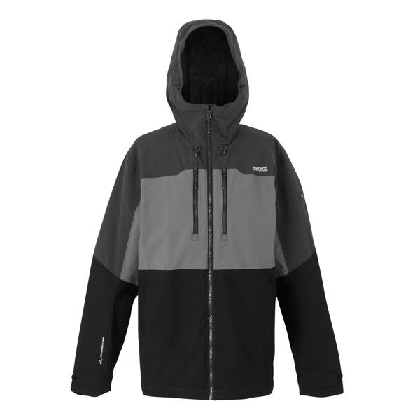 Regatta Mens Maland II Waterproof Jacket - Granite Grey/Ash/Black - 