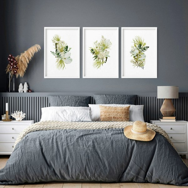 Farmhouse decor bedroom | set of 3 wall art prints