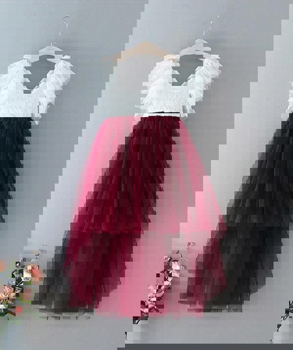 Bohemian Serendipity Dress - Burgundy - UK Flower Girl Boutique