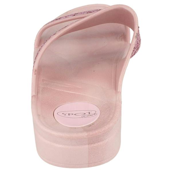 Spot On Ladies Spot On Mid Wedge Glitter 2 Bar Mule