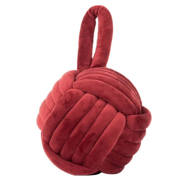 Furn Velvet Knotted Door Stopper - Red