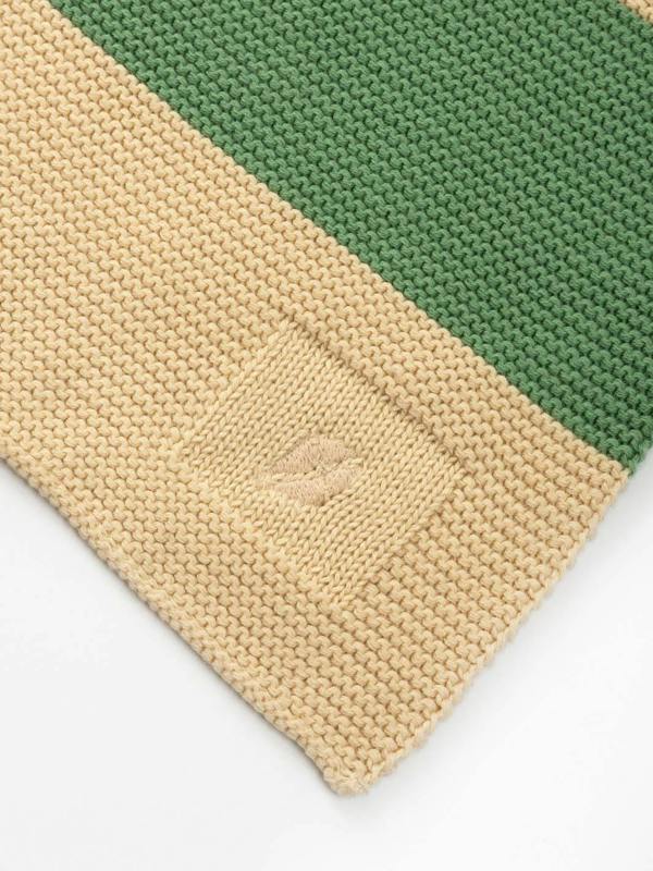 Kite Baby Organic Cabana Stripe Blanket Seafoam