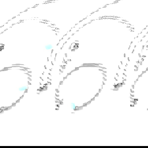 Say It With December Blue Topaz Birthstone Gift Set - Silver