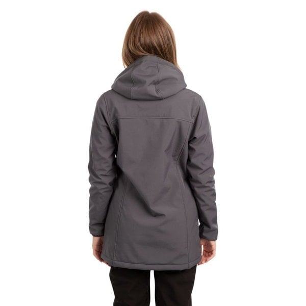 Trespass Women's Kristen Longer Length Hooded Waterproof Jacket - Carbon