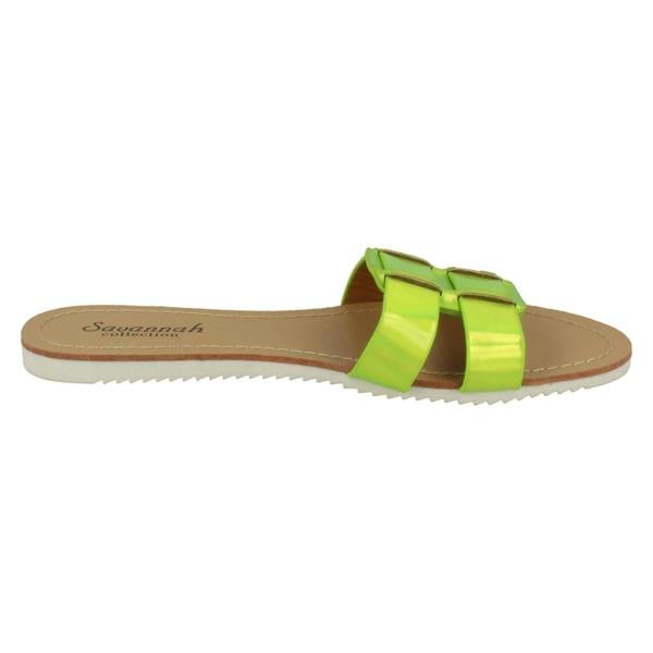 Savannah Ladies Savannah Flat Two Strap Mule